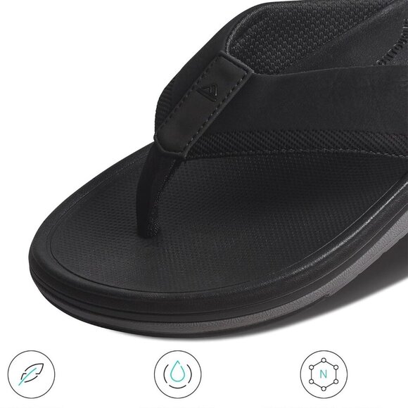 Unisex Sandals Synthetic Rubber Water-Friendly Cushioned Size 10 Casual - Picture 2 of 6